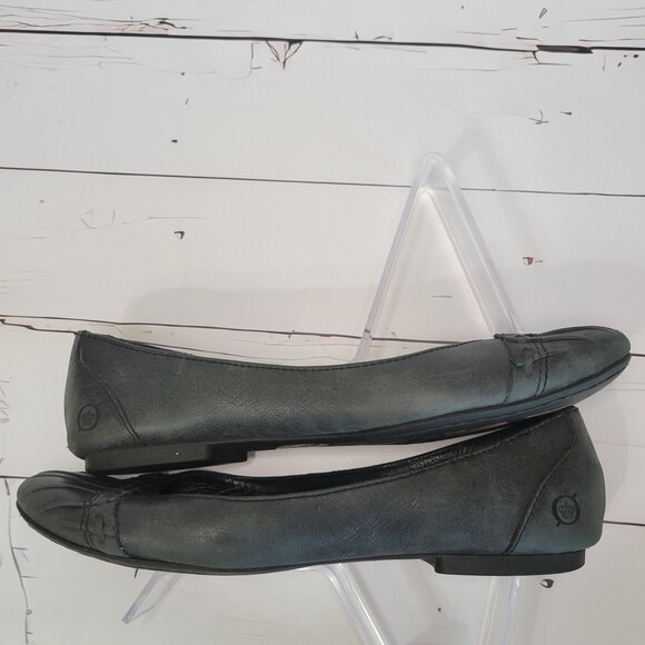 Born handcrafted black leather flats size 6.5/37 - Picture 8 of 9